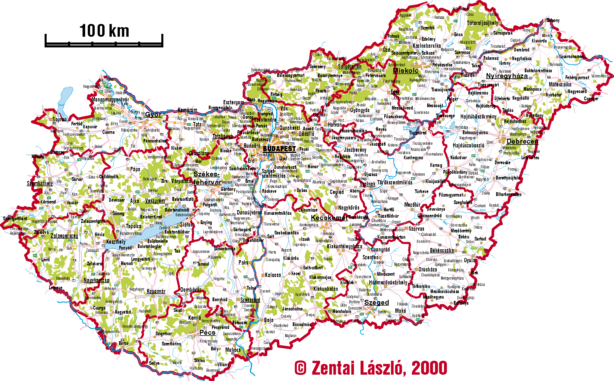 térkép magyarország települései Magyarország digitális térképe térkép magyarország települései