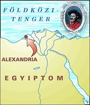 Ptolemaiosz kpmsa, Alexandria helye a trkpen