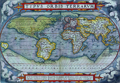 Ortelius atlasznak egyik lapja