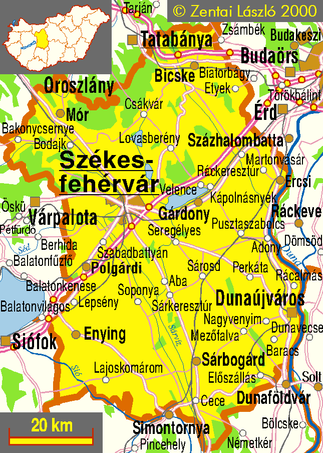 polgárdi térkép Maps: Counties and regions of Hungary polgárdi térkép