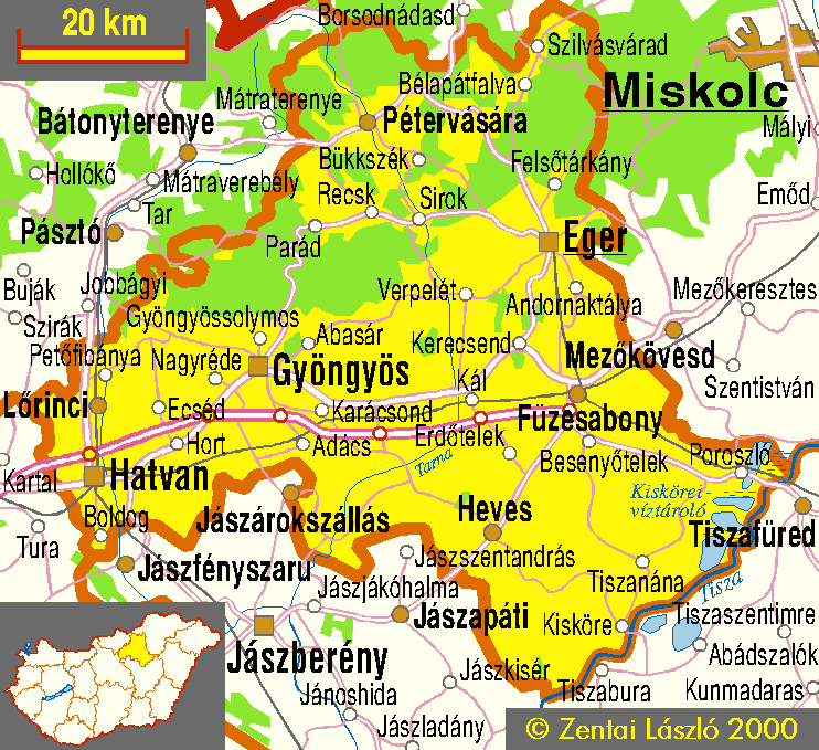térkép eger és környéke Maps: Counties and regions of Hungary térkép eger és környéke