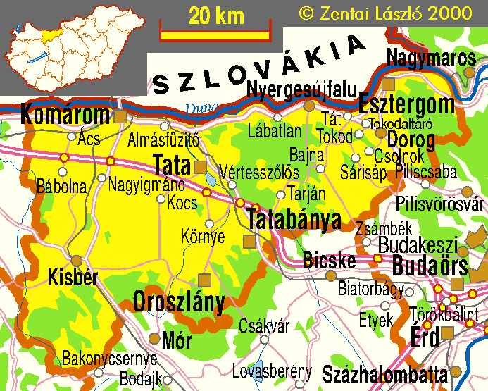 magyarország térkép bábolna Maps: Counties and regions of Hungary magyarország térkép bábolna