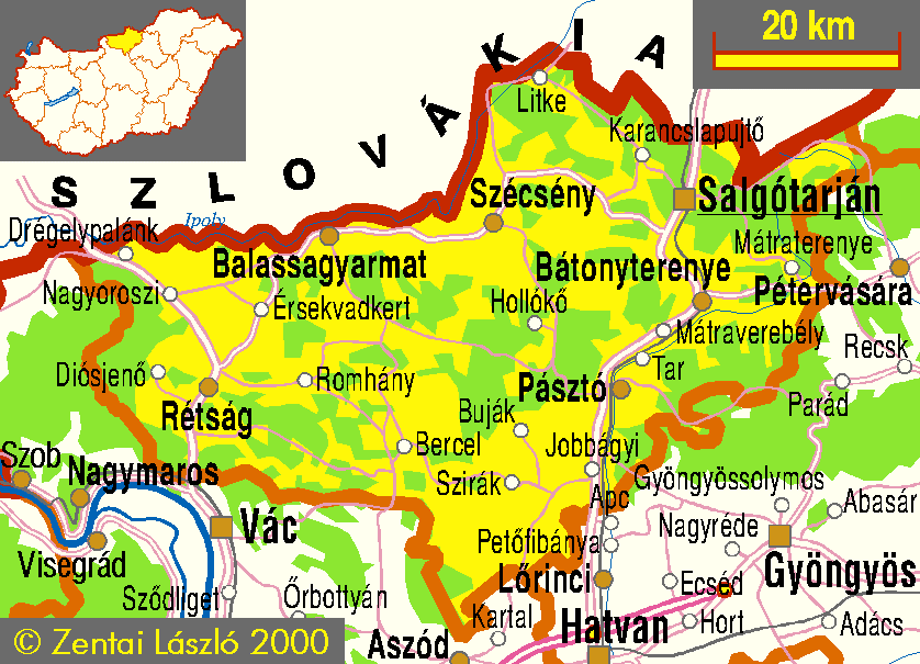 szécsény térkép Maps: Counties and regions of Hungary szécsény térkép