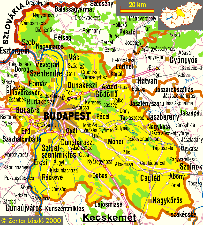budapest és környéke részletes térkép Maps: Counties and regions of Hungary budapest és környéke részletes térkép