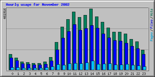Hourly usage for November 2002