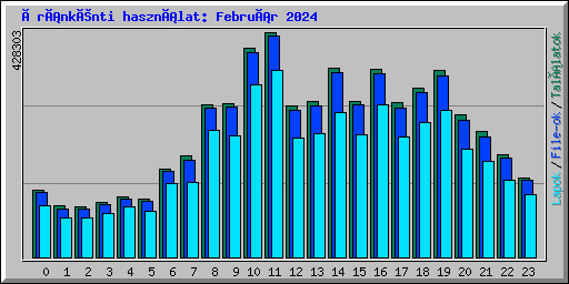 Óránkénti használat: Február 2024