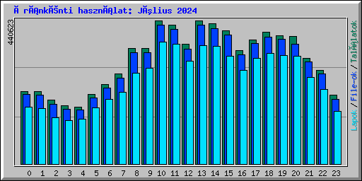 Óránkénti használat: Július 2024