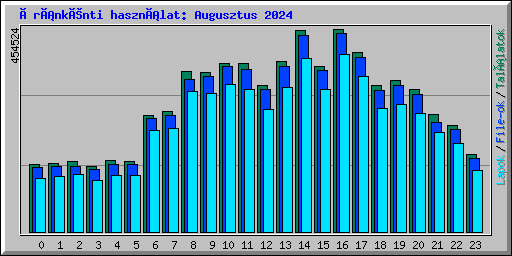 Óránkénti használat: Augusztus 2024