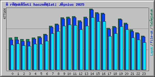 Óránkénti használat: Június 2025