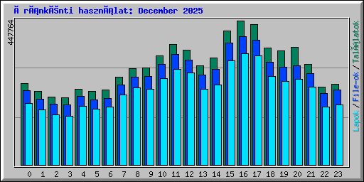 Óránkénti használat: December 2025
