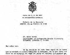 Letter of Juan Carlos, King of Spain